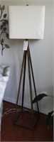 Designer style floor lamp with shade