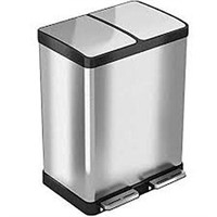ITOUCHLESS 16GAL. DUAL COMPARTMENT TRASH CAN