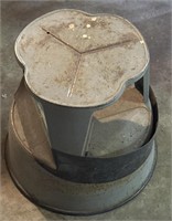 Vintage metal rollaround stool