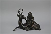 Chinese Censor Bronze Deer