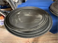 Oval and round vintage, serving trays