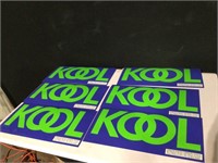 (6) Kool Cigarettes Store Display Stickers Lot