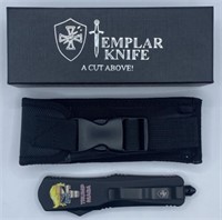 (V)Templar Knife Large MAGA Trump 440 Black Dagger