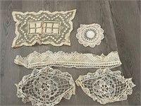 Vintage Crocheted Doilies Lace Design