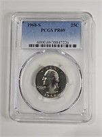 1968 s PRF-69 PCGS Washington Quarter