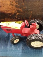 Red toy tractor