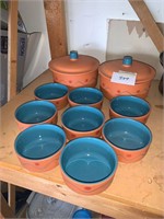 BEAUTIFUL BEAN POTS AND BOWLS MEXICAN FEEL