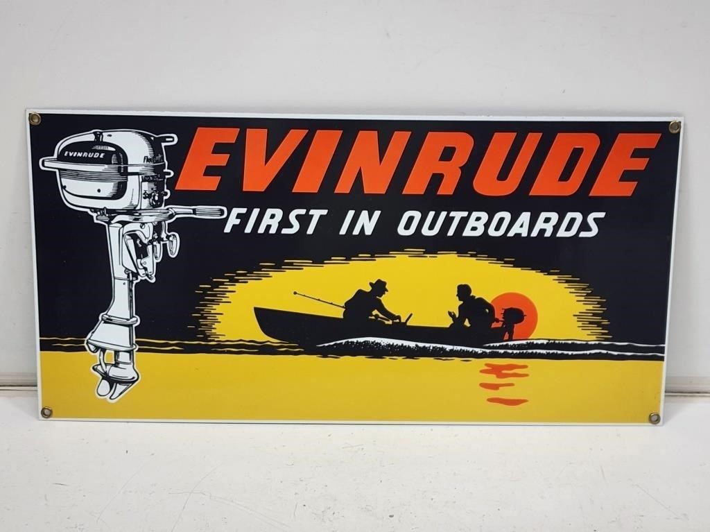 SSP Evinrude Boat Motors Advertising Sign