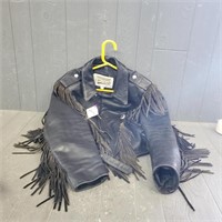 Open Rol. M/C Black Leather Jacket