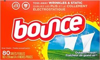 Bounce Fabric Softener Sheets 80 Sheets,pack of 2