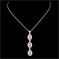 14K Gold 0.73ctw Diamond Pendant