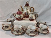 Rare Vintage Yusui 24k Gold Rim Tea Set