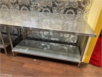 EFI Stainless Steel 72" Table  w/Lower Shelf