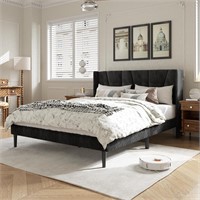 Queen Size Bed Frame  Velvet  No Box Spring.