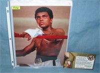 Muhammed Ali autographed  8 by 10 color photo