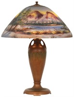 18 in. Moe Bridges Reverse Painted Table Lamp