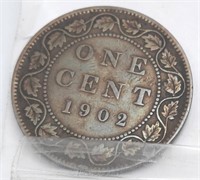 1902 Canadian One Cent Coin