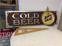 Plastic Schlitz beer sign