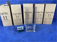 Tall Square Glass Vases, 4x4x10"T