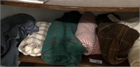 Table Cloths and Contents Closet Shelf