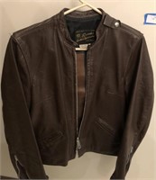 Brown Leather Jacket Small 34