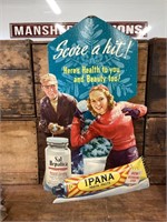 Original Ipana Tooth Paste Cardboard Advertising