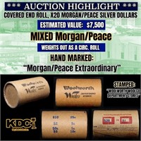 High Value - Mixed Covered End Roll - Marked "Morg