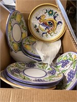 Box of dishes that were used for wall decor
As
