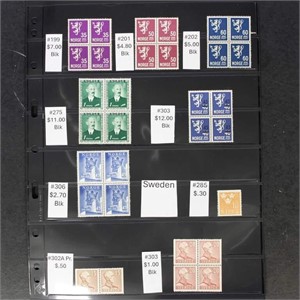 Denmark, Netherlands, Norway & Sweden Stamps incl
