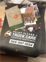 Truck mud flaps, vintage books and more.