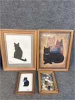 LOT OF 4 CAT PICTURES