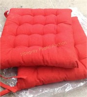 Two Red Seat Cushions