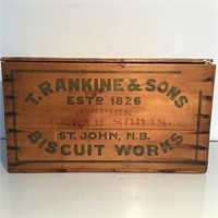 RANKINE BISCUITS ADVERTISING WOODEN CRATE