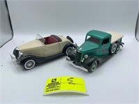 PAIR OF SOLIDO TOY CARS INCLUDING 1934 FORD AND 19