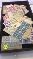 TRAY LOT OF VINTAGE STAMPS