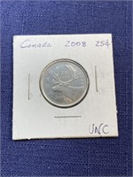 2008 Canadian coin $.25
