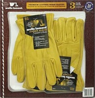 Leather Work Gloves 3-Pair Pack