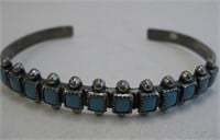 Zuni SS & Turquoise Bracelet - Tested