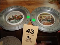 "The Great American Revolution" pewter plates