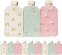 Hippypotamus Reusable Baby Food Pouches - 12 Pack