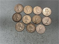 11 Canada silver dimes