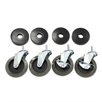 $30  4 in. Industrial Casters with Bumper (4-Pack)