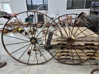 Pair of 55" steel wheels