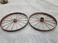 Pair of 47" steel wheels