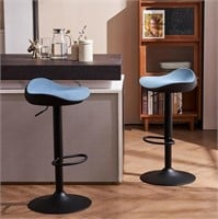 2 Counter Height Barstools - BLUE