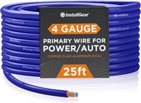 NEW $30 25FT Power/Ground Copper Wire 4 Gauge