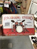 METAL RECORDING STUDIO SIGN