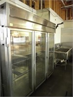 75" Reach in Glass Door Refrigerator Cooler