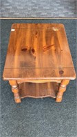 Pair solid wood end table 22x28" some surface wear