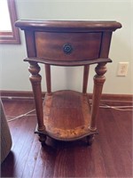 Wooden end table with drawer